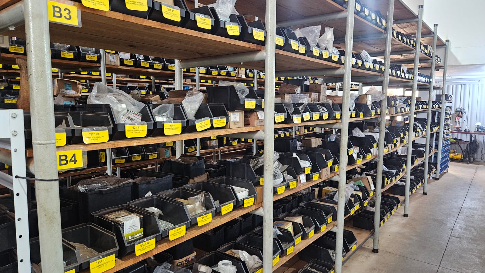 Visão da equipe ou depósito da empresa